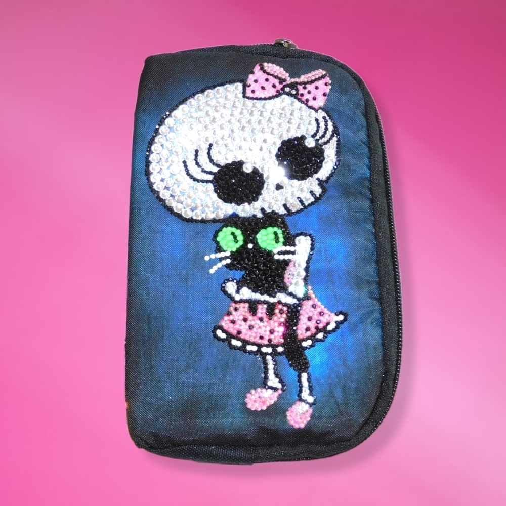 Hand Blinged Rhinestone Covered Wallet - Picture 4 of 12